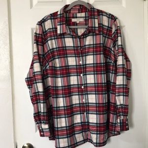 LOFT Button Down Plaid Shirt